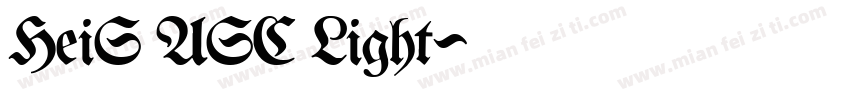 HeiS ASC Light字体转换